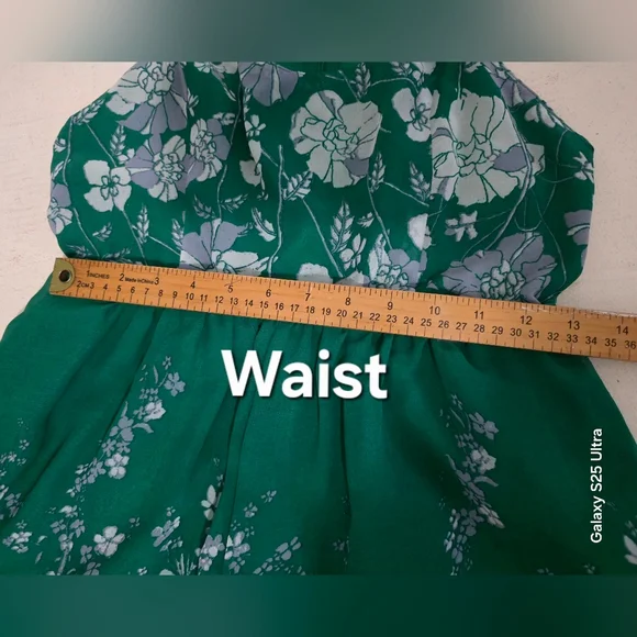 Free People Emerald Green Floral Jumpsuit Size 8 - Picture 11 of 13